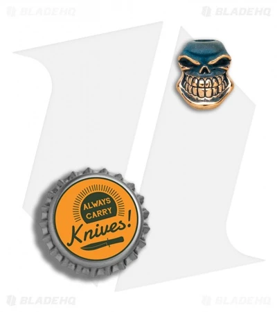 A-EDC Beads "Yorick" Skull Lanyard Bead - Bronze - Image 2