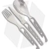 Baladeo Basecamp Stainless Steel 3-Piece Spoon Fork Knife Set (Gray)