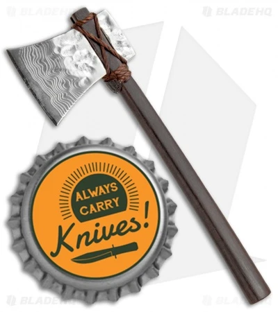 Bastion 3.25" Mini Axe W/ Neck Lanyard (VG-10 Damascus) - Image 3