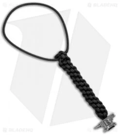 Buck Knives Buck Black 4" Lanyard W/ Mini Anvil Bead (Pewter)