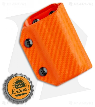 Clip & Carry Leatherman Wave / Wave+ Sheath - Orange Carbon Fiber Print Kydex - Image 3