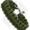 Combat Ready Survival Bracelet Large 9" OD Green Paracord W/ Metal Buckle