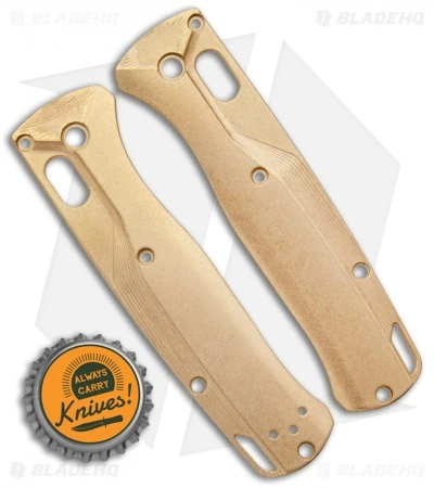 Flytanium Custom Crossfade Brass Scales For Benchmade Bugout - Stonewash - Image 2