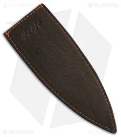 Deejo 37g Brown Leather Sheath W/ Orange Stitching