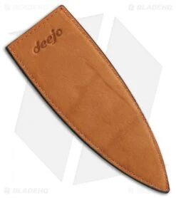 Deejo 37g Natural Leather Sheath W/ Orange Stitching