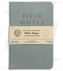 Field Notes Signature Sketch Book 2-Pack Plain (Gray) FN-42