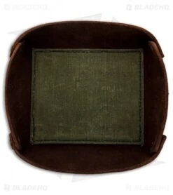 Fire Hall Knife & Leather Small Valet Tray With Canvas