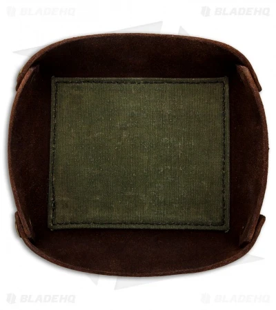 Fire Hall Knife & Leather Small Valet Tray With Canvas