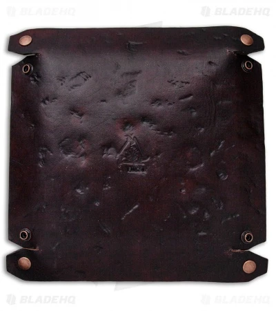 Fire Hall Knife & Leather Valet Tray W/ Antique Dye - Image 3