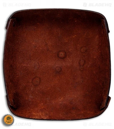 Fire Hall Knife & Leather Valet Tray W/ Antique Dye - Image 4