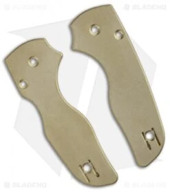 Flytanium Brass Scales For Spyderco Lil' Native Knife - Antique Stonewash