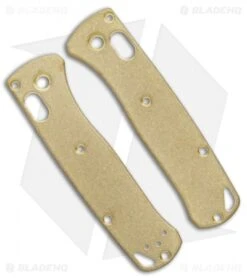 Flytanium Brass Scales For Benchmade Mini Bugout Knife - Antique Stonewash