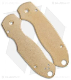 Flytanium Custom Classic Brass Scales For Spyderco Para 3 Knife