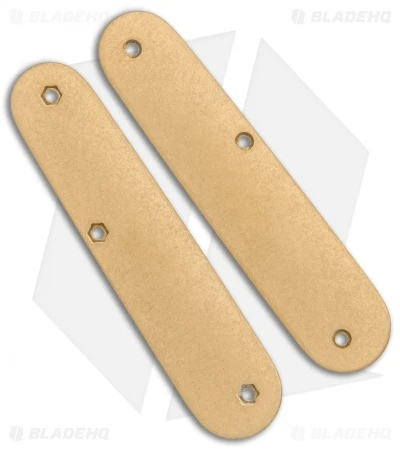 Flytanium Contoured Brass Scales For Victorinox Cadet Swiss Army Knife (84mm)