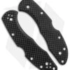 Flytanium Custom Carbon Fiber Scales For Spyderco Delica - Black