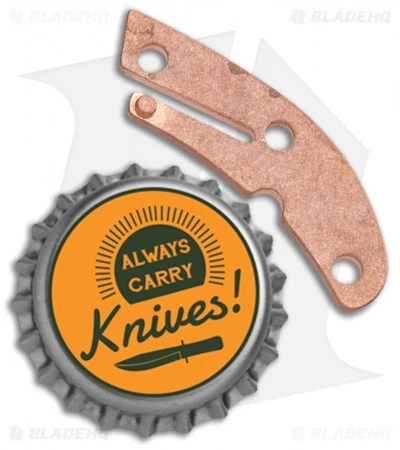 Flytanium Copper Backspacer For Spyderco Delica - Stonewash - Image 2