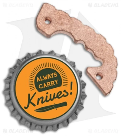 Flytanium Custom Copper Backspacer For Spyderco Shaman - Stonewash - Image 3