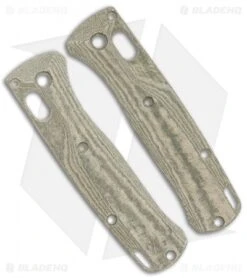 Flytanium Crossfade Scales For Benchmade Mini Bugout - Green Linen Micarta