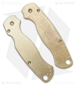 Flytanium Classic Brass Scales For Spyderco Paramilitary 2 Knife - Antique SW