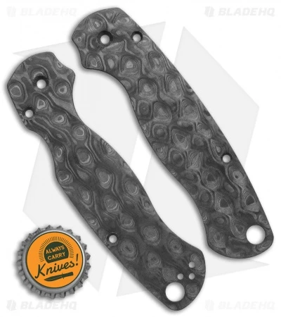 Flytanium Classic Raindrop Carbon Fiber Scales For Spyderco Paramilitary 2 Knife - Image 2
