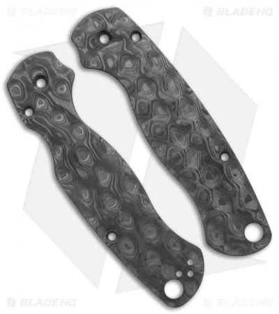 Flytanium Classic Raindrop Carbon Fiber Scales For Spyderco Paramilitary 2 Knife