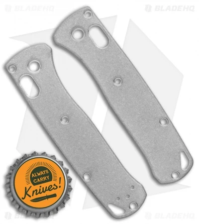 Flytanium Titanium Scales For Benchmade Mini Bugout Knife - Stonewash - Image 2