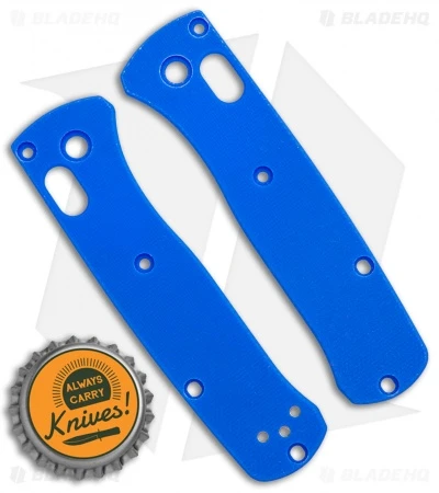 Flytanium Classic G-10 Scales For Benchmade Mini Bugout Knife - Blue - Image 2