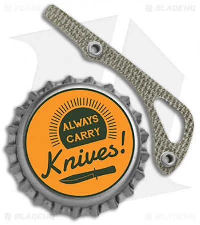 Flytanium Green Canvas Micarta Bugout Backspacer For Benchmade Bugout - Image 3