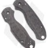 Flytanium Lotus Black Canvas Micarta Scales For Spyderco Para 3 Knife