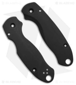 Flytanium Lotus Black G-10 Scales For Spyderco Paramilitary 3 Knife