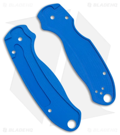Flytanium Lotus Blue G-10 Scales For Spyderco Paramilitary 3 Knife - Image 2