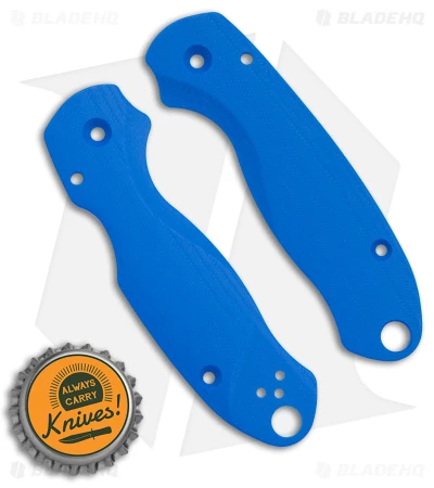 Flytanium Lotus Blue G-10 Scales For Spyderco Paramilitary 3 Knife - Image 3