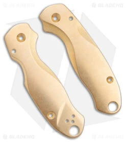 Flytanium Lotus Brass Scales For Spyderco Paramilitary 3 Knife