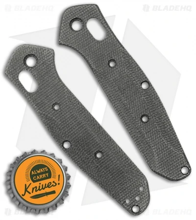 Flytanium Custom Black Micarta Scales For Benchmade Mini Osborne 945 - Image 2