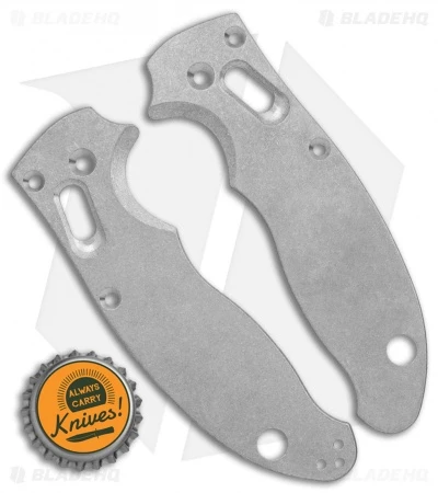 Flytanium Custom Titanium Scales For Spyderco Manix 2 - Stonewash - Image 2