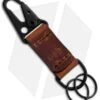 Greg Stevens Design Key Fob English Tan Leather - Black Stitching