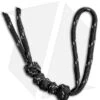 Tallen Knotted Paracord Lanyard - Black/Reflective White