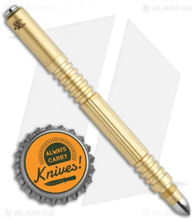 Hinderer Knives Brass Investigator Pen Bead Blasted - Image 3