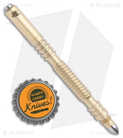 Hinderer Knives Brass Spiral Investigator Pen Bead Blasted - Image 3