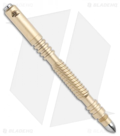 Hinderer Knives Brass Spiral Investigator Pen Bead Blasted