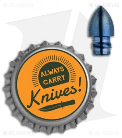 Hinderer Knives Investigator Pen Attachment Bullet End TI Blue - Image 2