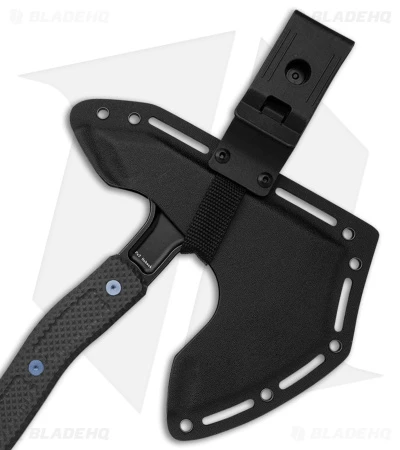 Jake Hoback Knives Ps2 Axe Carbon Fiber W/ Kydex Sheath (Blue Bolts + Black SW) - Image 3