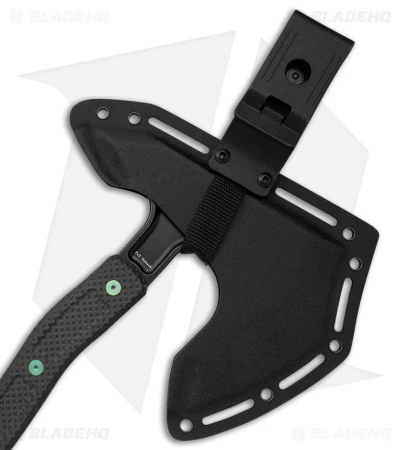 Jake Hoback Knives Ps2 Axe Carbon Fiber W/ Kydex Sheath (Green Bolts + Black SW) - Image 3