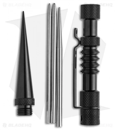 Jig Pro Shop Knotter's Tool Aluminum Fid + 3 Black Steel Stitching Needles - Image 2