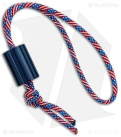 Lynch Northwest Short Grooved Bead W/ USA Flag Lanyard - Blue Graphene