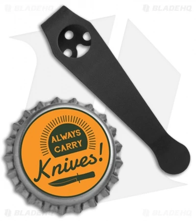 Lynch Northwest Short Titanium Spyderco Pocket Clip (Black Cerakote) NW - Image 2