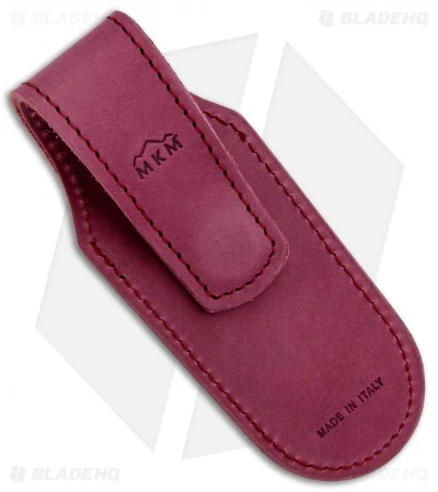 MKM Leather Pocket Knife Sheath - Burgundy - Image 3