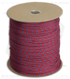 Marbles 550 Confederate Paracord Red/White/Blue Nylon (1000') USA