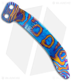 Maverick Customs Titanium Microtech Stitch Pocket Clip - Blue Acid Dip