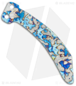 Maverick Customs Titanium Microtech Stitch Pocket Clip - Blue Acid